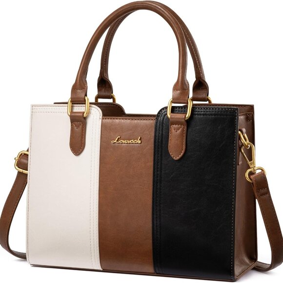 Purse for Women, Vintage Leather Shoulder Handbag, Small Ladies Satchel Tote Pur - Picture 1 of 6